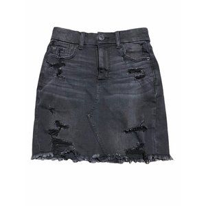 American eagle distressed denim skirt 00